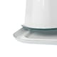 image 4 of Argon Tableware White Enamel Butter Dish - 18.5cm x 10cm - Green Green