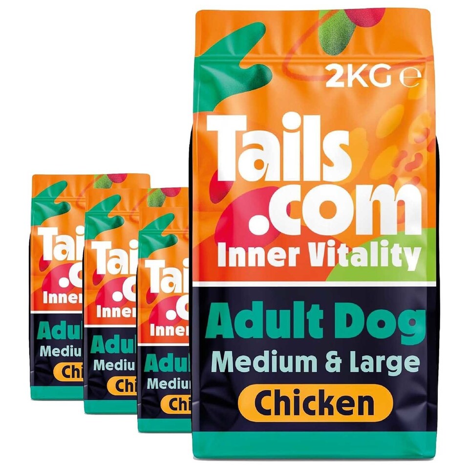 image 1 of Tails.com Inner Vitality Dry Dog Food Medium & Large Adult Chicken 4 x 2kg