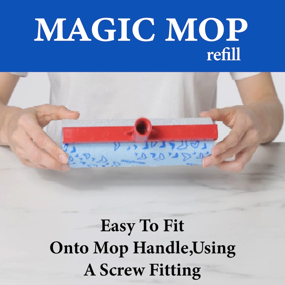 image 1 of Vileda Magic Mop Refill Sponge Floor Cleaning Replacement Head Hard Floors