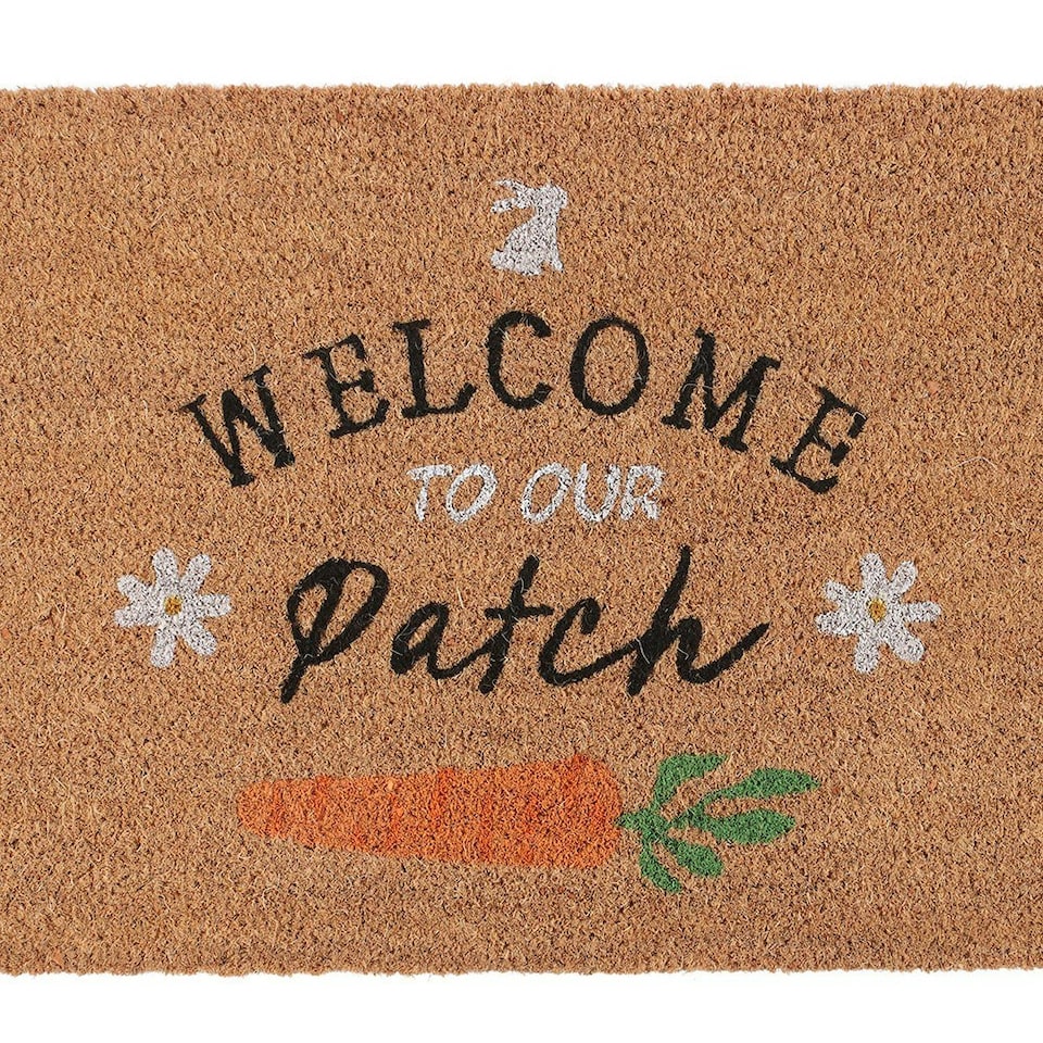 image 1 of Something Different Welcome To Our Patch Door Mat - Natural - One Size Cream | One Size