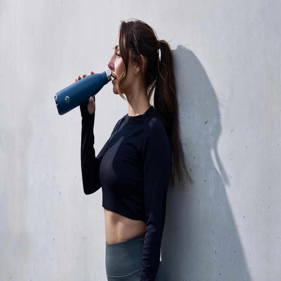 image 1 of Restore Roam Stainless Steel Insulated Thermal Bottle 500ml Navy 2 Pack