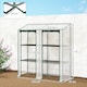 image 3 of Outsunny Mini Green House with 3 Tier Shelves, 151H x 143W x 46Dcm, Clear