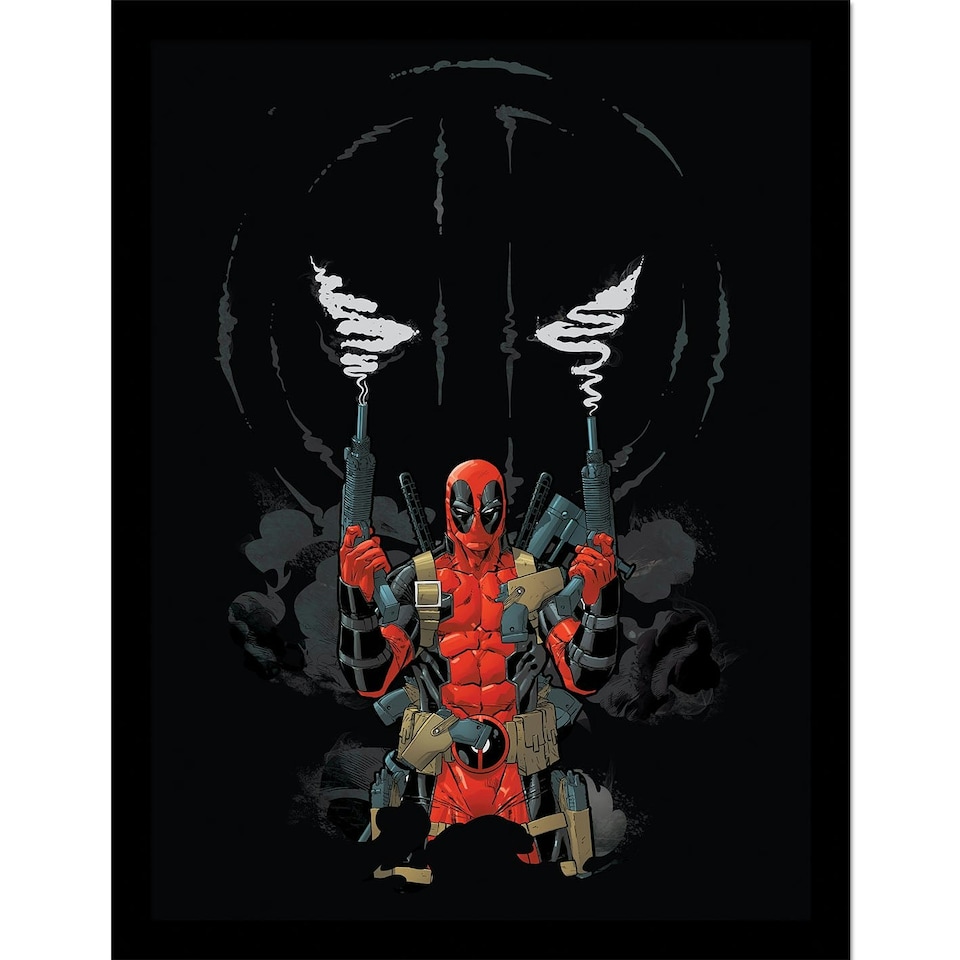 image 1 of Deadpool (Guns) Framed 30x40cm Print