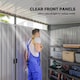 image 5 of Outsunny Garden Shed Outdoor Storage Tool Organiser w/ Double Sliding Door | Grey | Light Grey