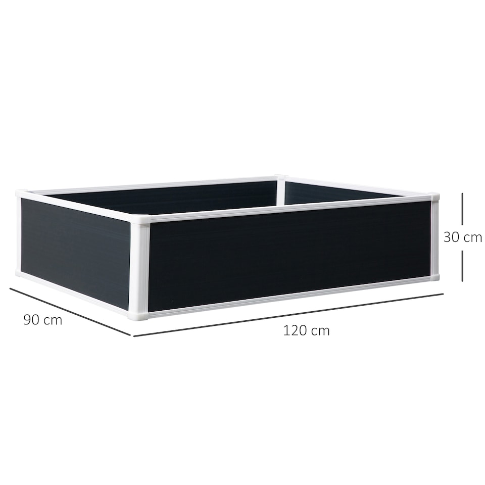 image 1 of Outsunny Garden Raised Bed Planter Grow Containers Flower Pot PP 120 x 90cm