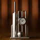 image 2 of Wm.Widdop Miniature Clock Cricket Bat, Ball & Wickets Silver