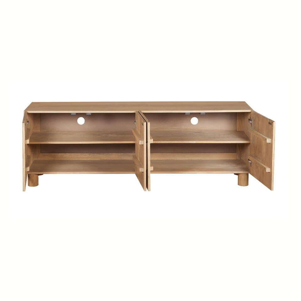 image 1 of Ajmer Solid Wood Large Low Board Tv Cabinet Brown