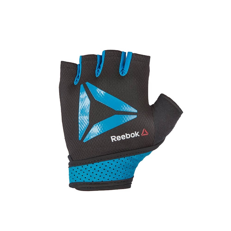 image 1 of Reebok Weight Lifting Gloves — Size M, Blue, Padded Suede & Breathable Mesh | Blue | Blue | M