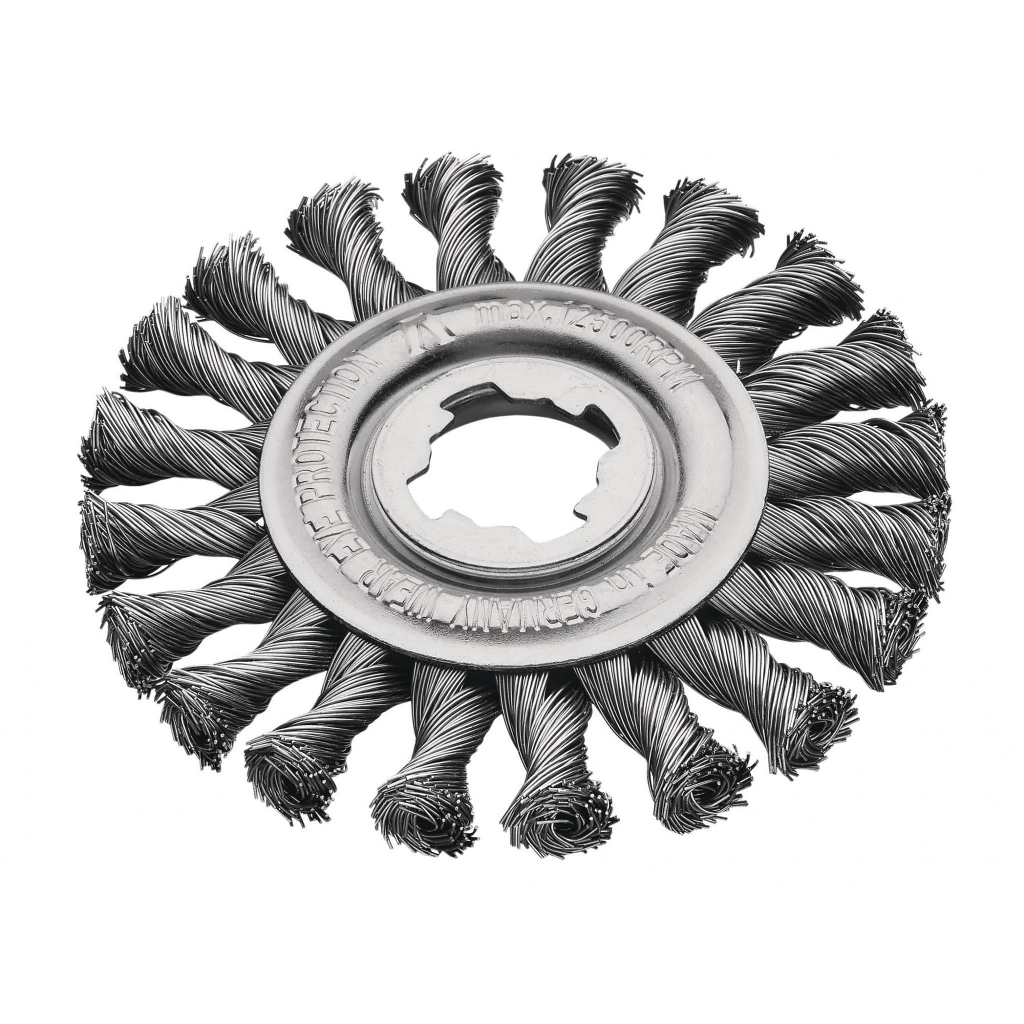 Lessmann X-lock Non-spark Knot Wheel Brush Multi Multi Colour Steel Knot, 125mm 1