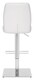 image 5 of Ravenna Deluxe Breakfast Bar Stool, Chrome Footrest, Height Adjustable Swivel Gas Lift, Home Bar & Kitchen Barstool, White
