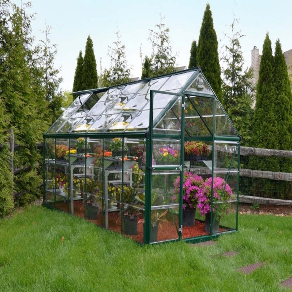 image 1 of Greenhouse Harmony 6 x 12 - Polycarbonate - L370 x W185 x H208 cm - Green