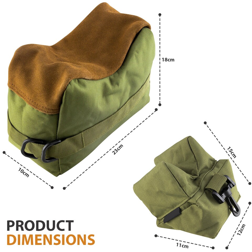 image 1 of 2/Set Front and Rear Rest Bench Bags Hunting Shooting Support for Stability