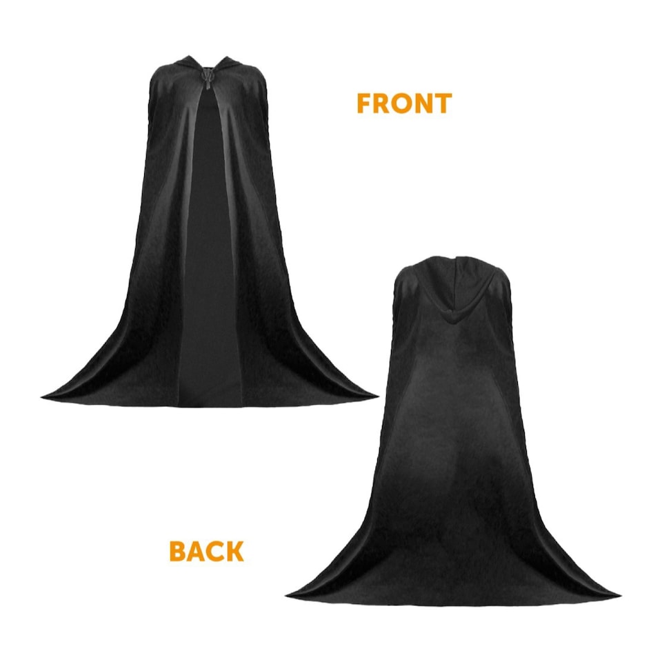 image 1 of Evil Mother Costume - 3 Pcs - Dress, Cape & Wig | Multi | M