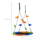 image 2 of Outsunny Saucer Tree Swing Metal Tube Adjustable Rope Garden Blue