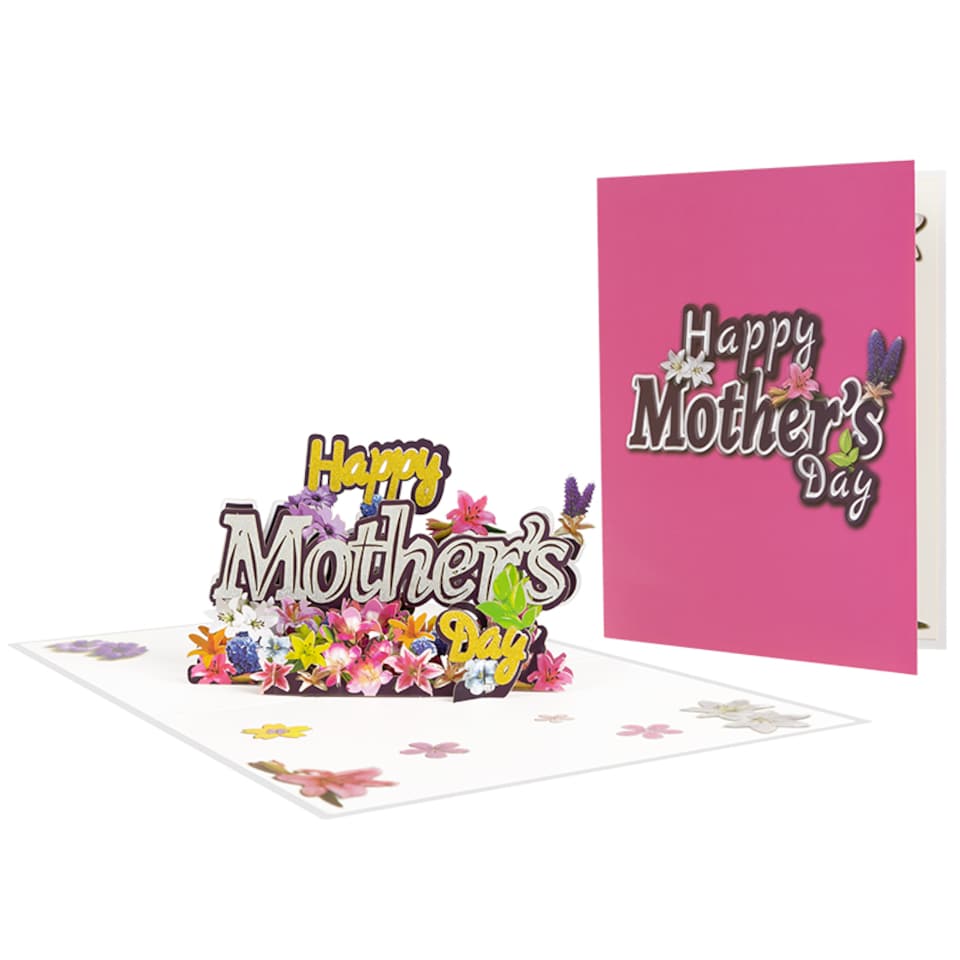 image 1 of Love in Full Bloom Floral Butterfly 3D Pop Up Mother's Day Card