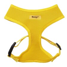 Soft Dog & Puppy Harness with Clip, Adjustable Yellow | M