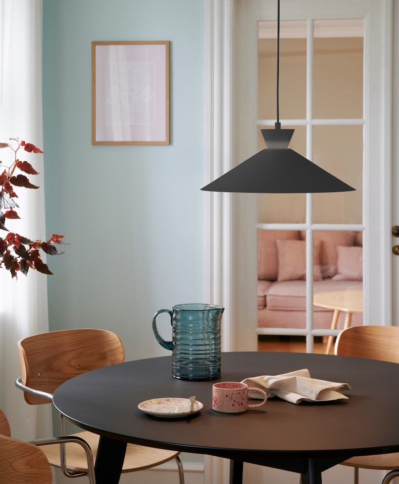 image 1 of Nordlux Dial Indoor Pendant Light Black Metal E27 Retro - Mains Powered, IP20