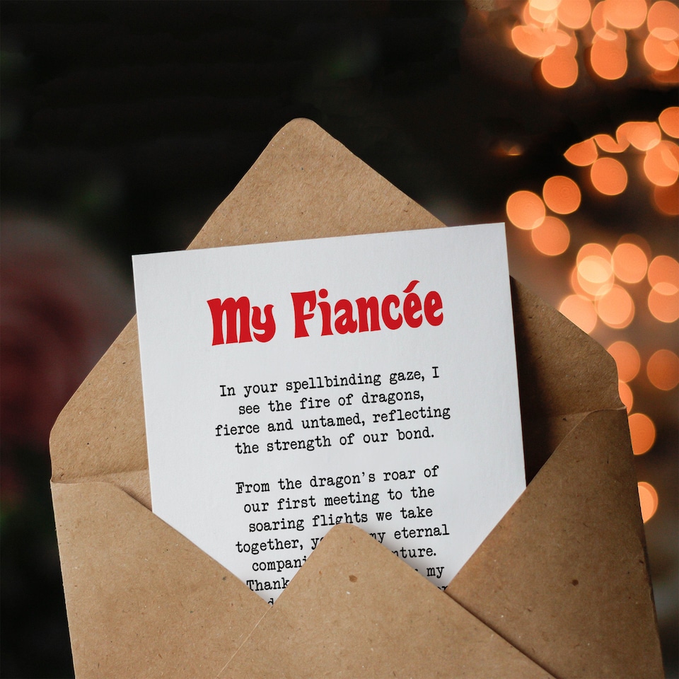 image 1 of Greeting Card Love Poem Role Play Game Nerd Fiancée Romantic