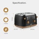 image 6 of VonShef 3000W Kettle and 1500W Toaster Bundle Set Black