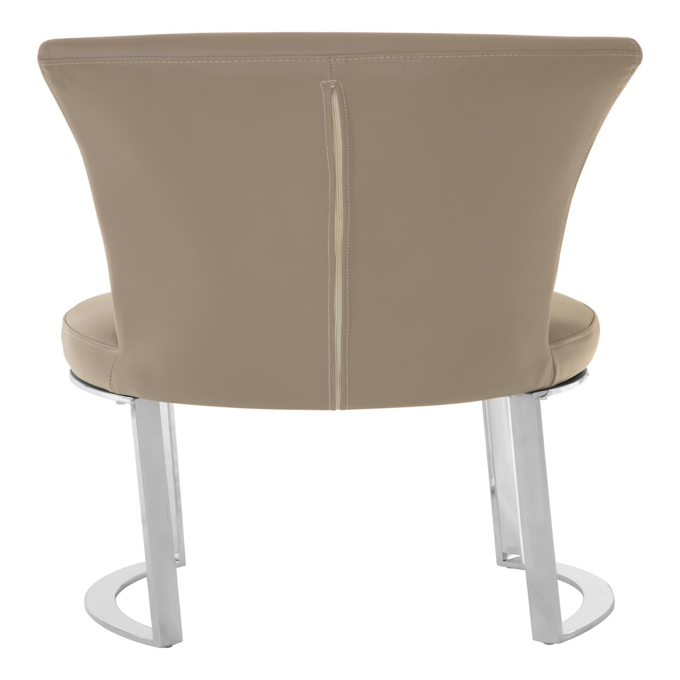 image 1 of Interiors by Premier Grey Faux Leather Dining Chair, Easy to Care faux leather dining chair, Sturdy Bedroom & Lounge Chair