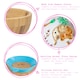 image 2 of Tiny Dining 4pc Dinosaur Bamboo Suction Baby Feeding Set - Pink