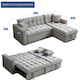 image 10 of Madrid Corner Chaise Lounge L Shape 3 Seater Sofa With With a Reversible Chaise & Pull Out Sofa Bed Grey