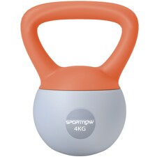 SPORTNOW 8KG Kettlebell with Soft Body and Non-Slip Handle, Yellow and Grey | Orange | Orange and Grey