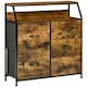 image 1 of HOMCOM Bedroom Chest of Drawers with 5 Fabric Drawers, Open Shelf