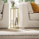 image 3 of HOMCOM Narrow Side Table, End Table with Magazine Holder for Small Spaces | White | White
