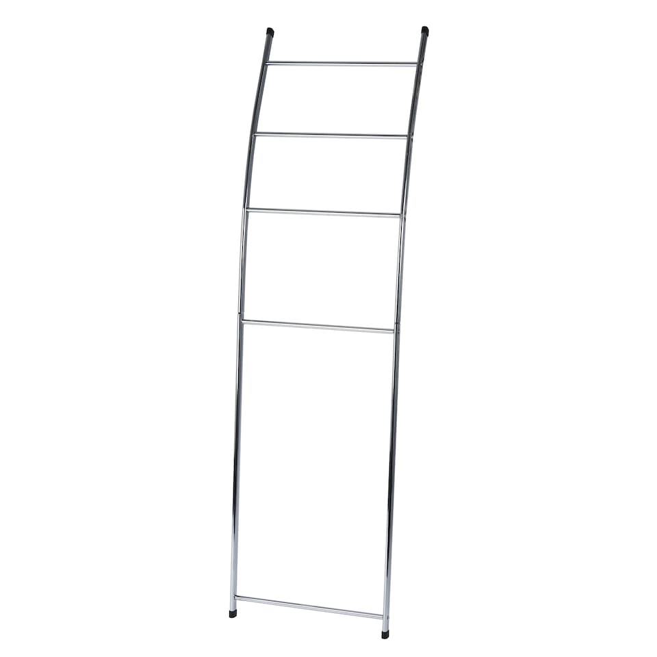 image 1 of Showerdrape Apex Chrome Bathroom Freestanding Towel Rail Storage Ladder | Silver | 1