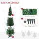 image 7 of HOMCOM 6ft Unlit Artificial Christmas Tree, Pencil Slim mas Tree with Solid Stand and Realistic Branches, Green