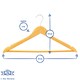 image 3 of Harbour Housewares Wooden Clothes Hanger - Grey - Pack of 10 - Wooden Hanger Coat Hanger Suit Hanger Jacket Hanger Shirt Hanger Trouser Hanger