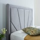 image 2 of Itala Plush Double Bed Frame - Grey