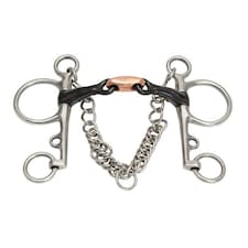 Shires Sweet Iron Double-Jointed Horse Pelham Bit - Black - 6in