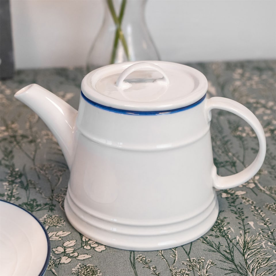 image 1 of Nicola Spring White Farmhouse Teapot - 900ml