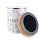 image 4 of Wild Rabbits Compost Caddy - Lilac Metal 2L Decorative Kitchen Food Waste Bin