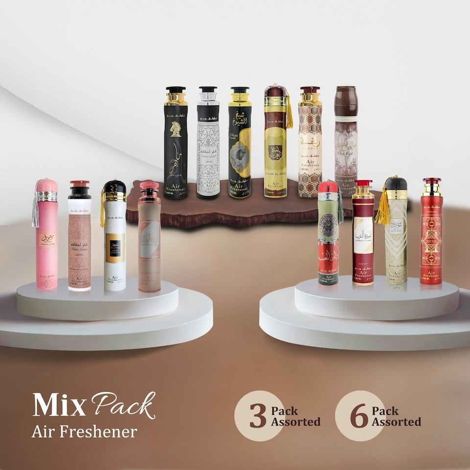 image 1 of Dubai Air Fresheners 300ml, Mix pack, (Pack of 3) – Long-Lasting Exotic Arabian Scents