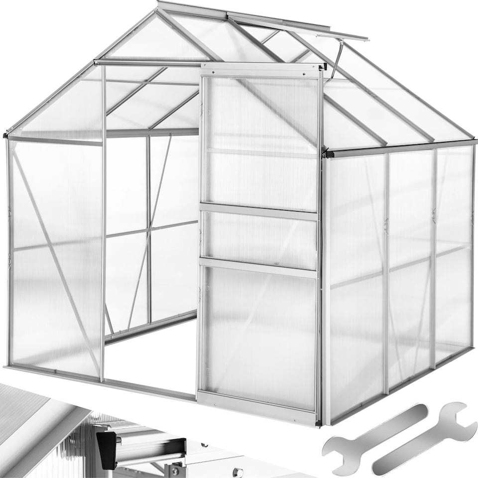 image 1 of Aluminium greenhouse, UV-resistant, 185x190x195cm