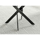 image 5 of Furniturebox Novara 100cm White Marble Effect Black Leg Table