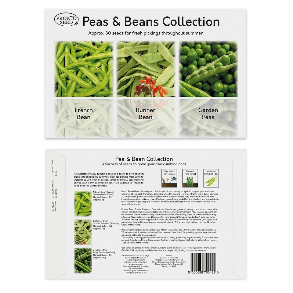 image 1 of Pronto Seed Vegetable Seeds Bumper Pack – 21 Popular Varieties, Over 1,700 Seeds for Growing Your Own Veg