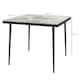 image 5 of Outsunny Outdoor Dining Table for 4 with Marble Tempered Glass Top