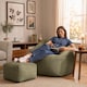 image 2 of Natalia Large Beanbag and Pouffe Set Corduroy Sage Green | Green | Green | XL | 2