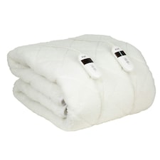 Russell Hobbs Luxury Electric Blanket Sherpa Fleece Double Size RHBDB8004 White