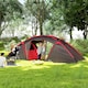 image 10 of Outsunny 4-6 Man Family Camping Tent with 2 Bedrooms, a Living Room | Blue | Blue