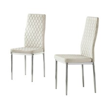 Furniturebox 4x Milan Dining Chair Cream Velvet Silver Legs
