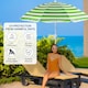 image 4 of Beach Tilting Parasol Umbrella 1.7m UV Protection Sun Shade for Patio, Garden & Outdoor Green