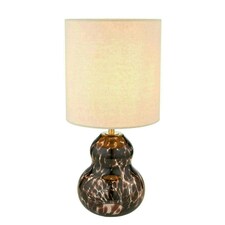 Maura Brown Tortoise Glass Table Lamp Brown