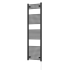 Zennor - Black Electric Towel Rail H1800mm x W500mm Straight 700w Standard