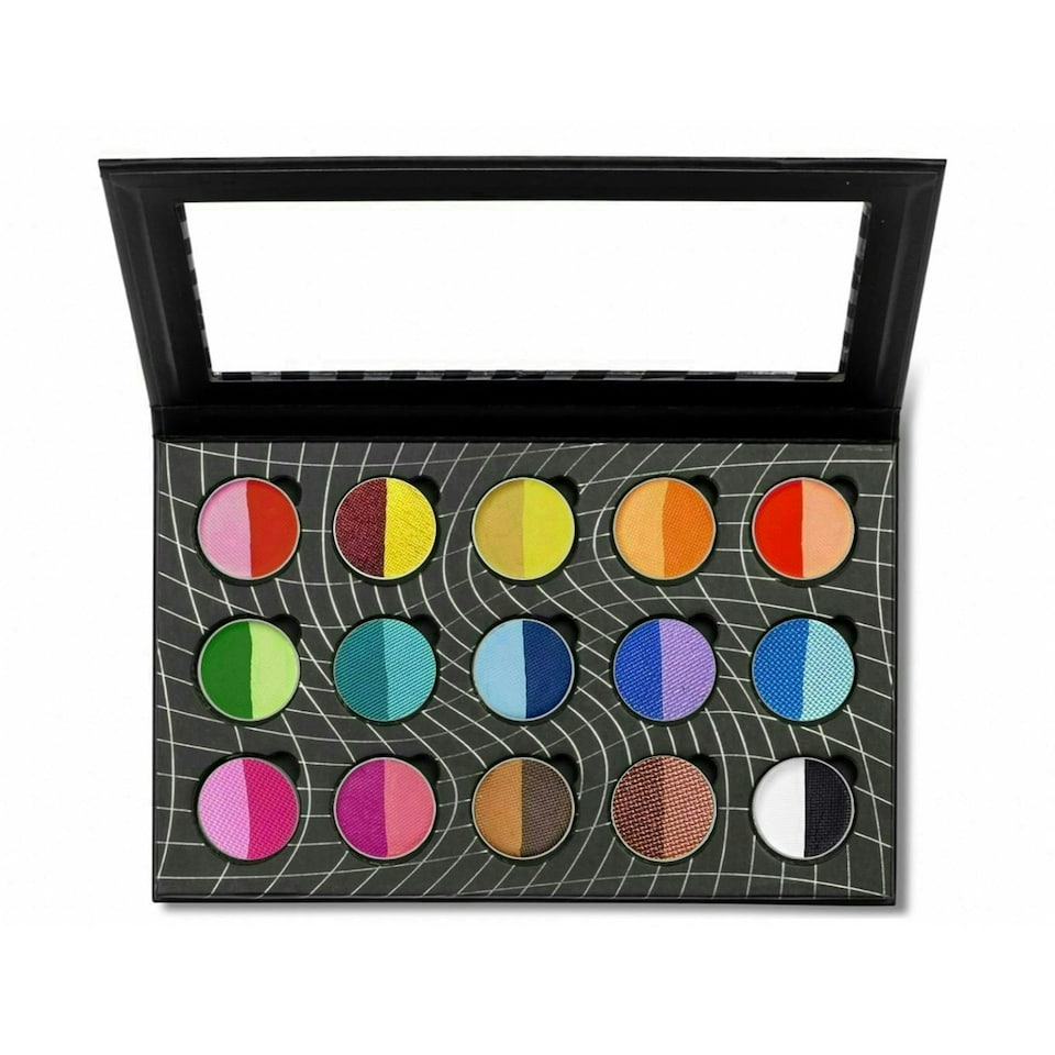 image 1 of Rainbow Split - 15 Pan Palette - Glisten Cosmetics Multi