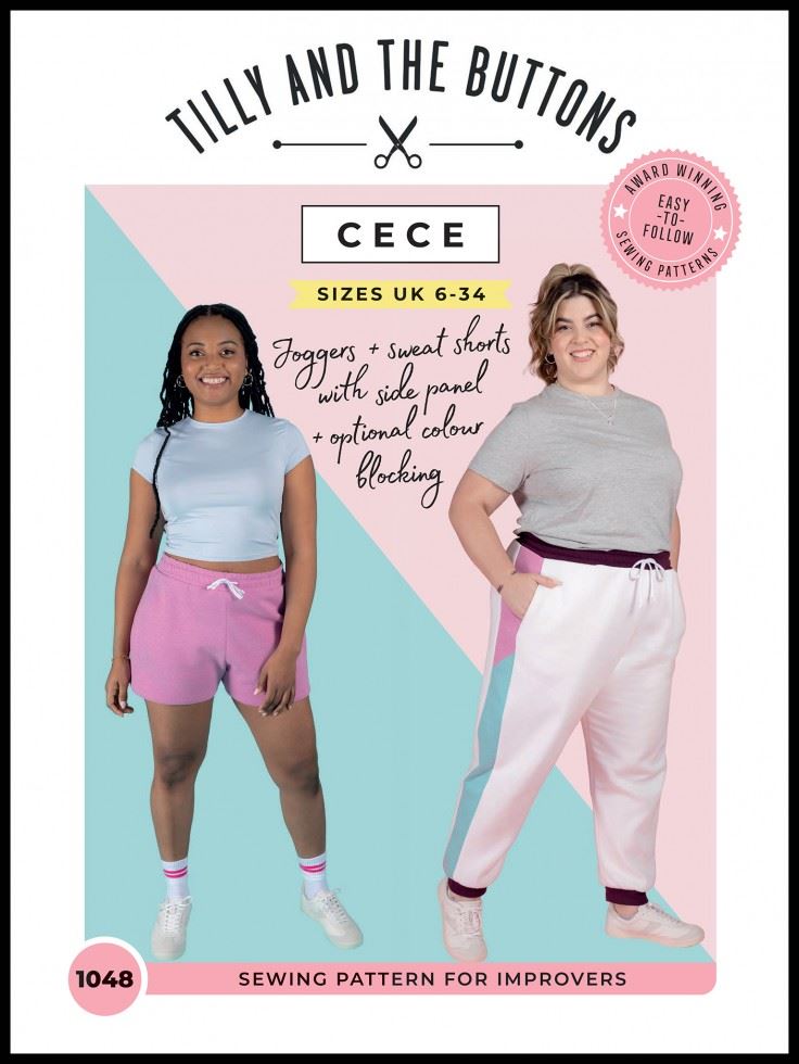 Tilly and the Buttons Sewing Pattern Cece Joggers & Sweat Shorts, Trousers, Shorts and Sportswear for Women - UK Sizes 6-34 - Intermediate